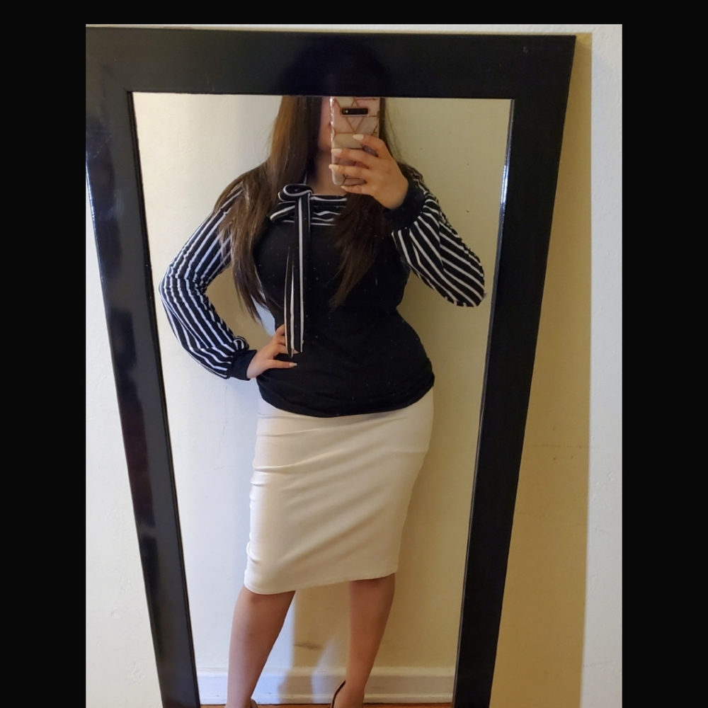 Bow Tie Long Sleeve Top
